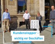 Zulassung von Kundenstoppern vor den Geschäften